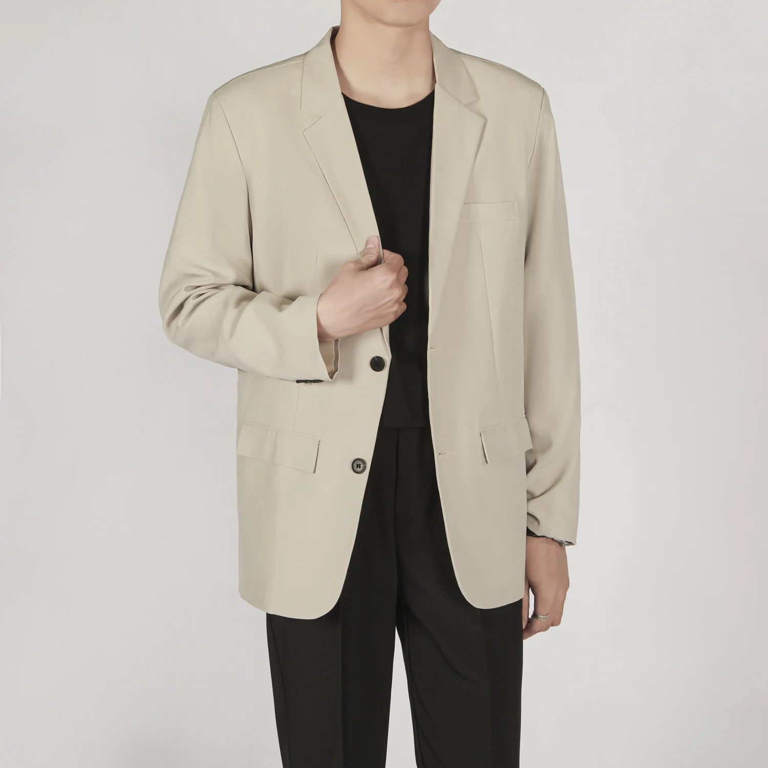 Blazer décontracté pour hommes, manteau décontracté, mode coréenne, veste trempée de bureau d'affaires, streetwear masculin, vêtements de marque, printemps, automne, nouveau, 2024