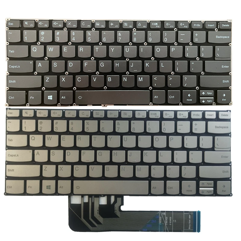 New US laptop Keyboard for Lenovo Yoga 730-13 730-13IKB 730-13IWL 730-15IKB 730-15IWL gray/gold With backlit