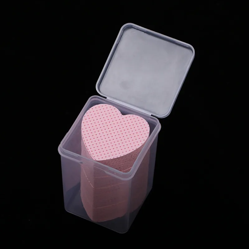 200pcs Disposable Eyelash Extension Glue Cleansing Cotton Pads Heart Shaped Makeup Remover Cotton Wipe Napkins Cosmetics Tools