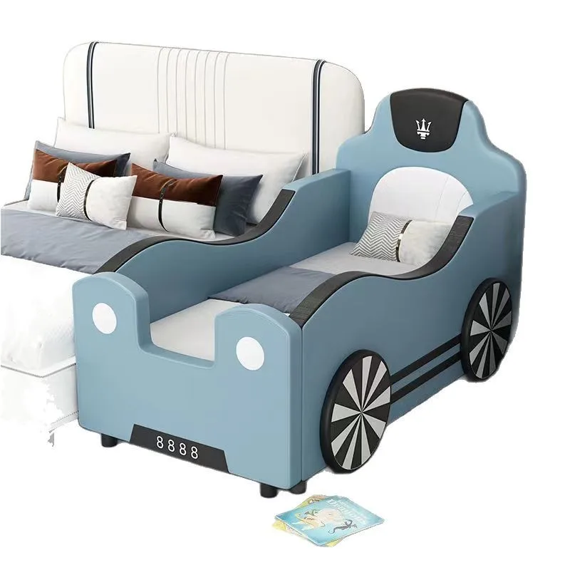 

Детская кровать для сращивания, автомобильная кровать с героями мультфильмов, массив дерева с перилами, мягкая сумка для мальчиков, детская кровать для сращивания с защитой от падения, отдельная