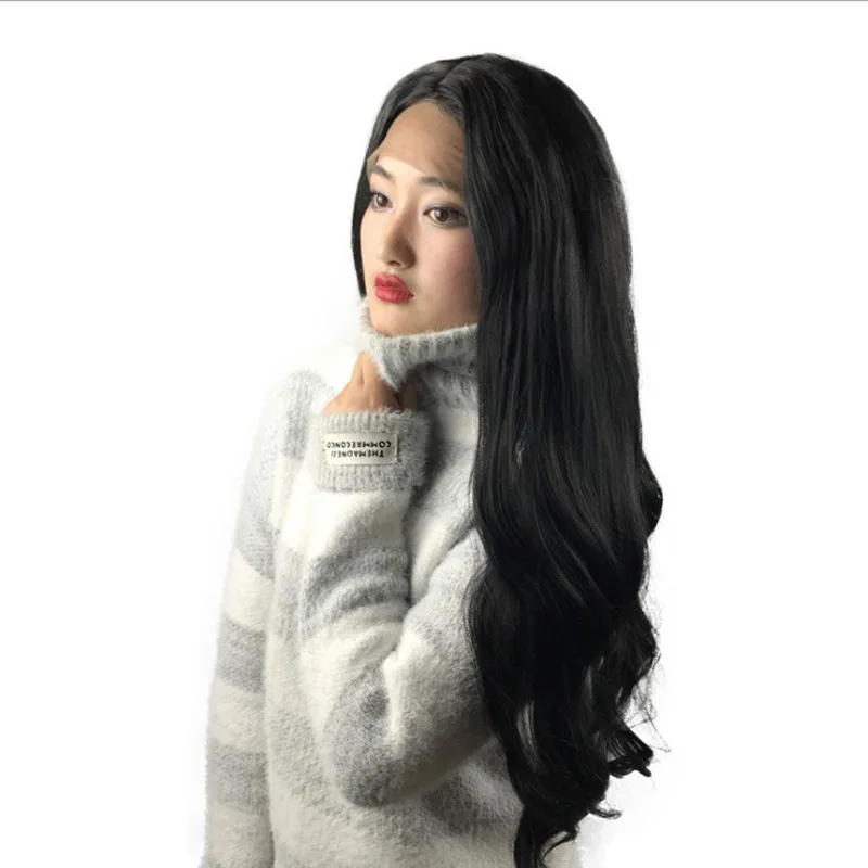 

Fashion Wig Lace Front Big Wavy Long Curly Hair African Women's Half-hand-tied Front Hairpiece High-temperature Silk Material