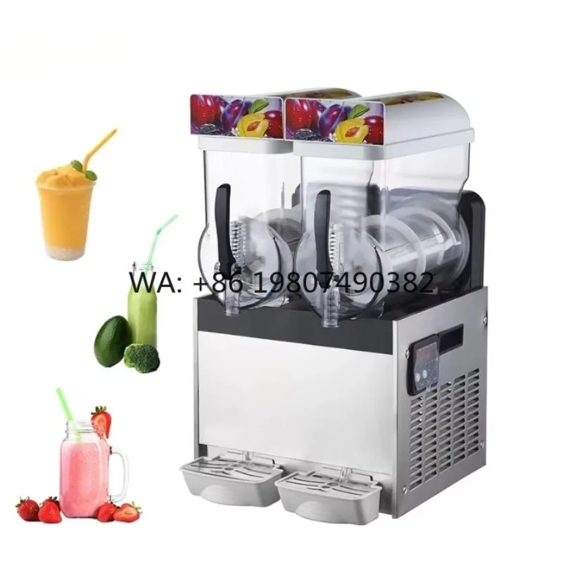 Commercial Portable Slush Ice Machine, Multifunctional Frozen Slushie Maker for Cafe Bar Catering Beverage Service