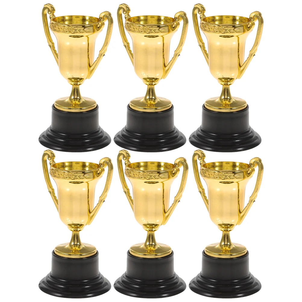 

6 Pcs Toy Set Mini Trophy Child Small Toys for Kids Prizes Party Bags Plastic Awards