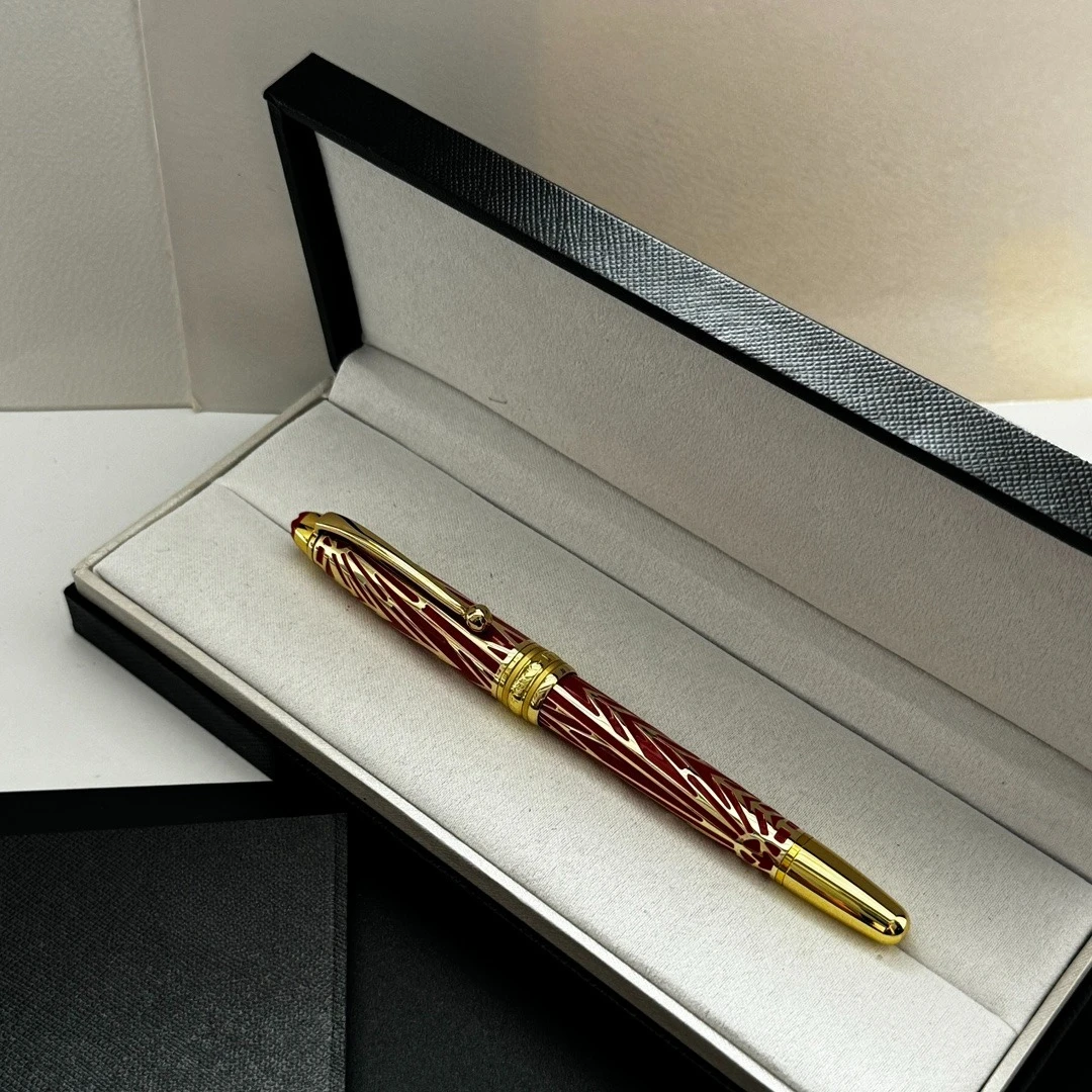 New Origin Special Fountain Pen Two Tone Red Gold Embossed Classic Luxury Business Signature Collectible Writing Gift - view 6