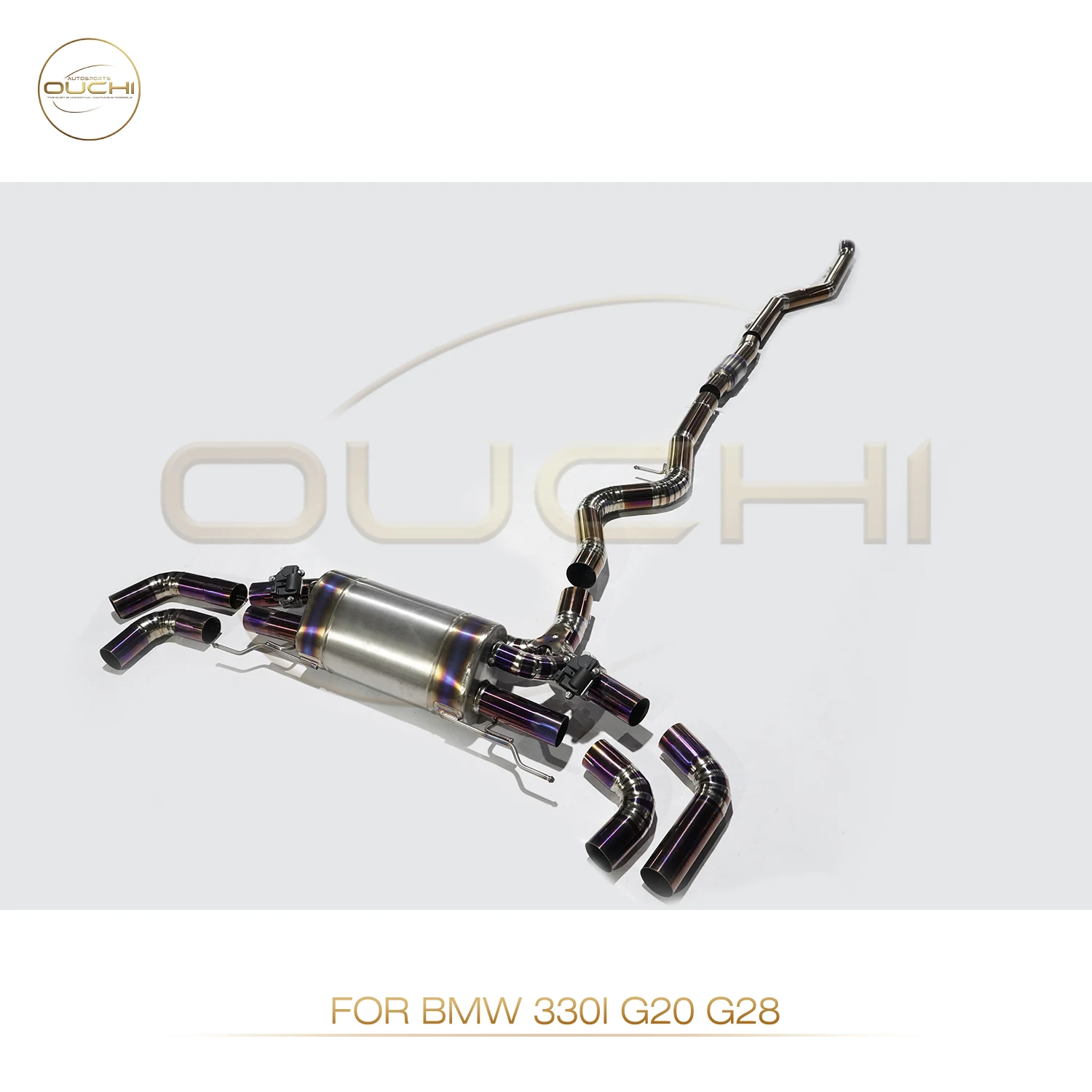 OUCHI High Quality Titanium Alloy Exhaust Catback For BMW 3 Series 330i G20 G28 2017+ With Muffler Valves Car Accessories Pipes