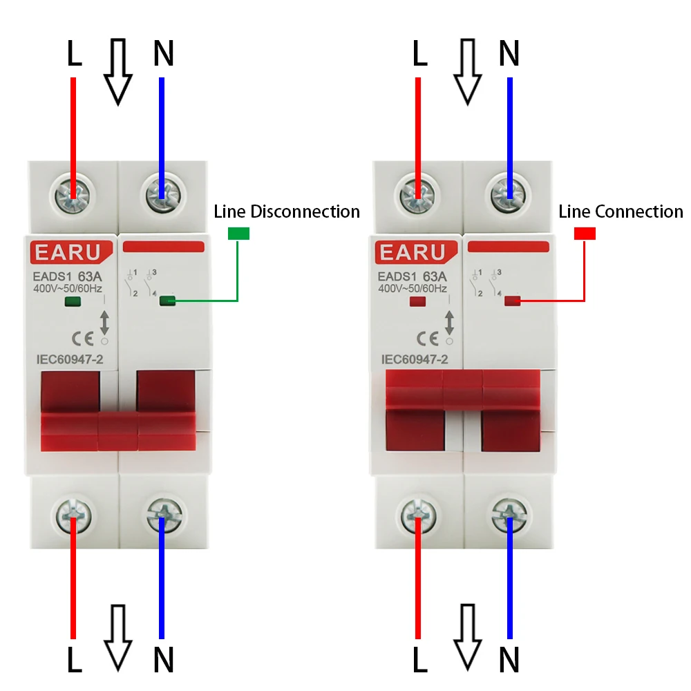 Din Rail 1P 2P 3P 4P 40A 63A 100A 125A Knife Main Switch Isolating Switch for Ho