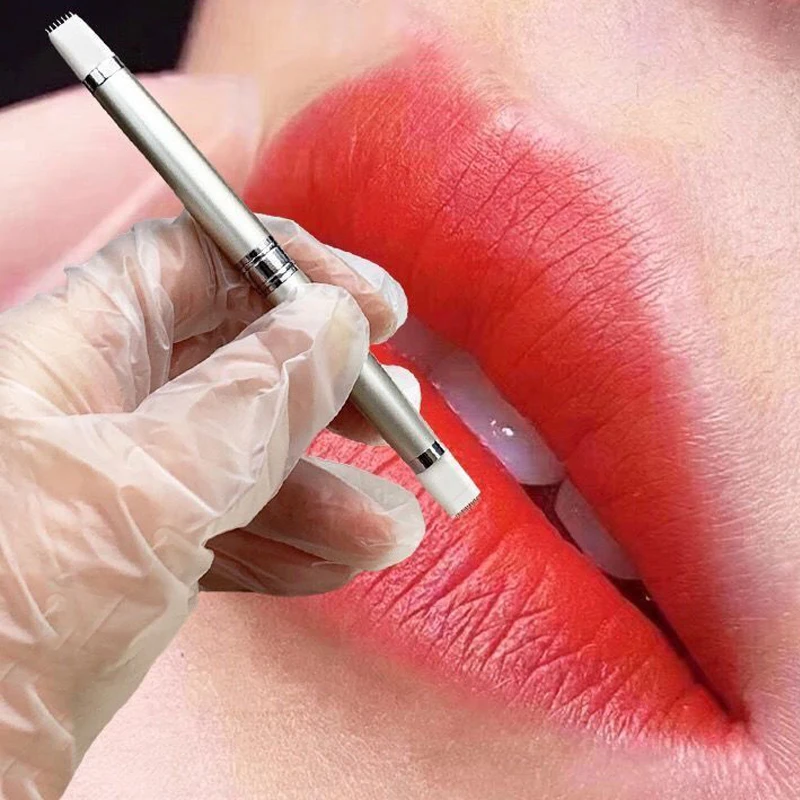 2pcs Microblading Tattoo Fog Needles Permanent Makeup Manual Pen Tattoo Needle Light Oxygen Needles For Fog Eyebrow Lip Eyeline