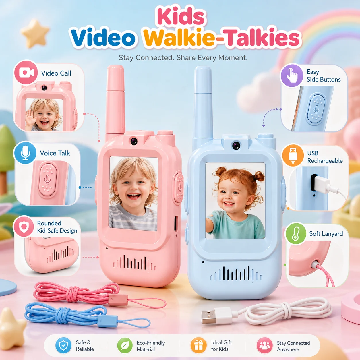2 Walkie Talkie Video per Bamb - Kids Definition Of Education recensione e prezzo