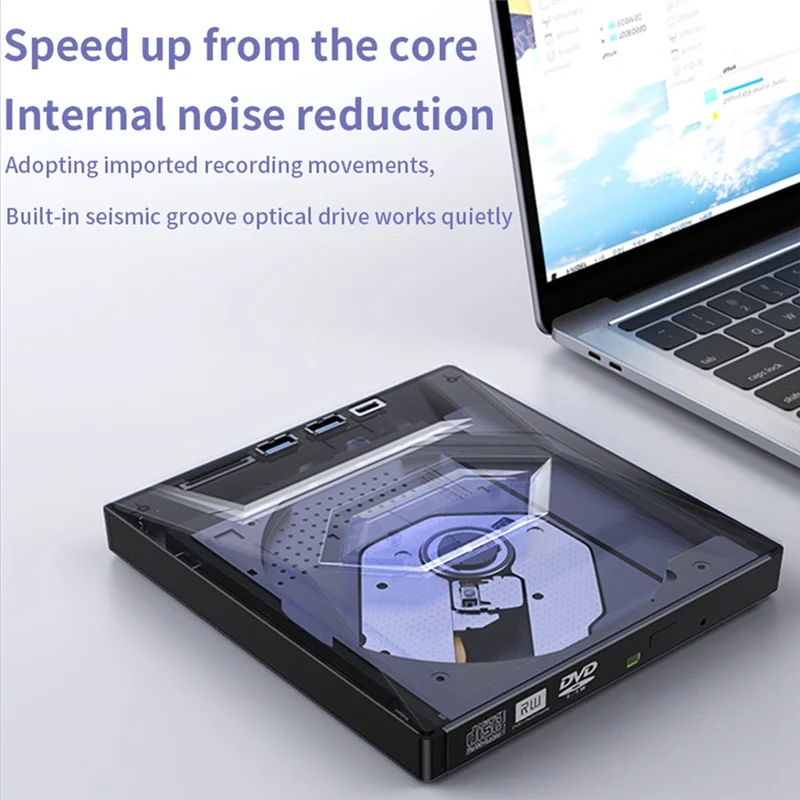 

A10I External DVD CD Writer Burner CD and DVD Player Type C/USB3.0 External DVD CD Drive for PC Laptop 11/10/8/7