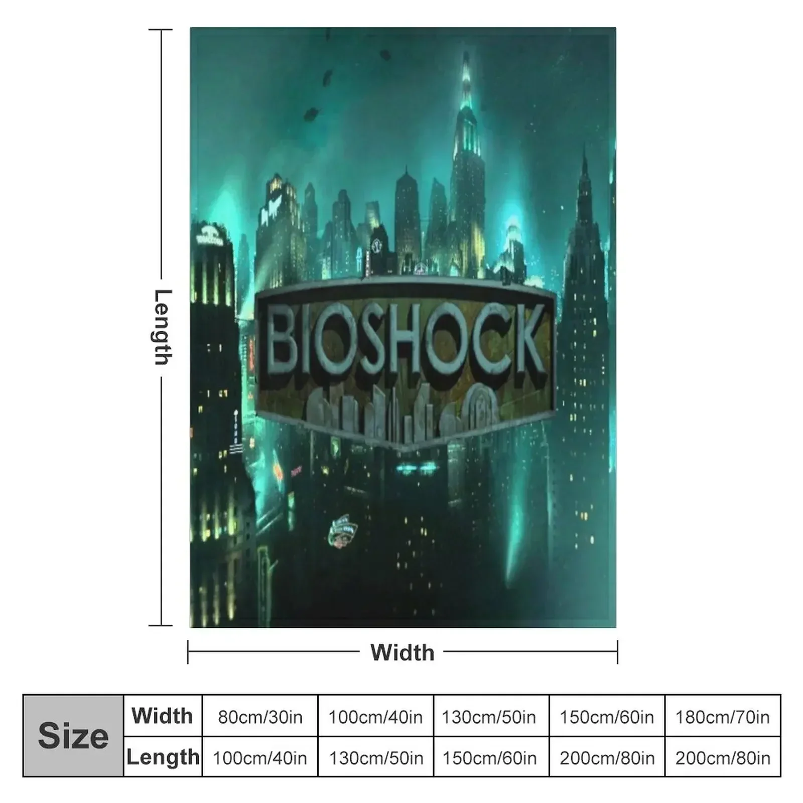 Bioshock Rapture Logo Throw Blanket Weighted manga Blankets