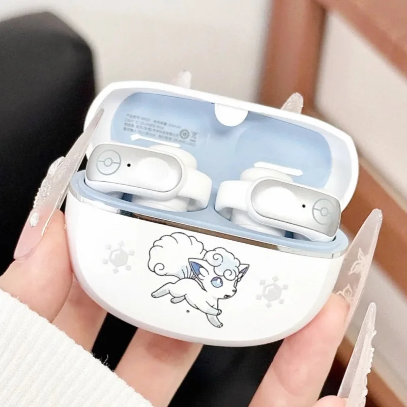 

Оригинальные беспроводные Bluetooth-наушники Pokemon Alolan Vulpix с креплением на ухо и стереофонические игровые спортивные наушники-вкладыши