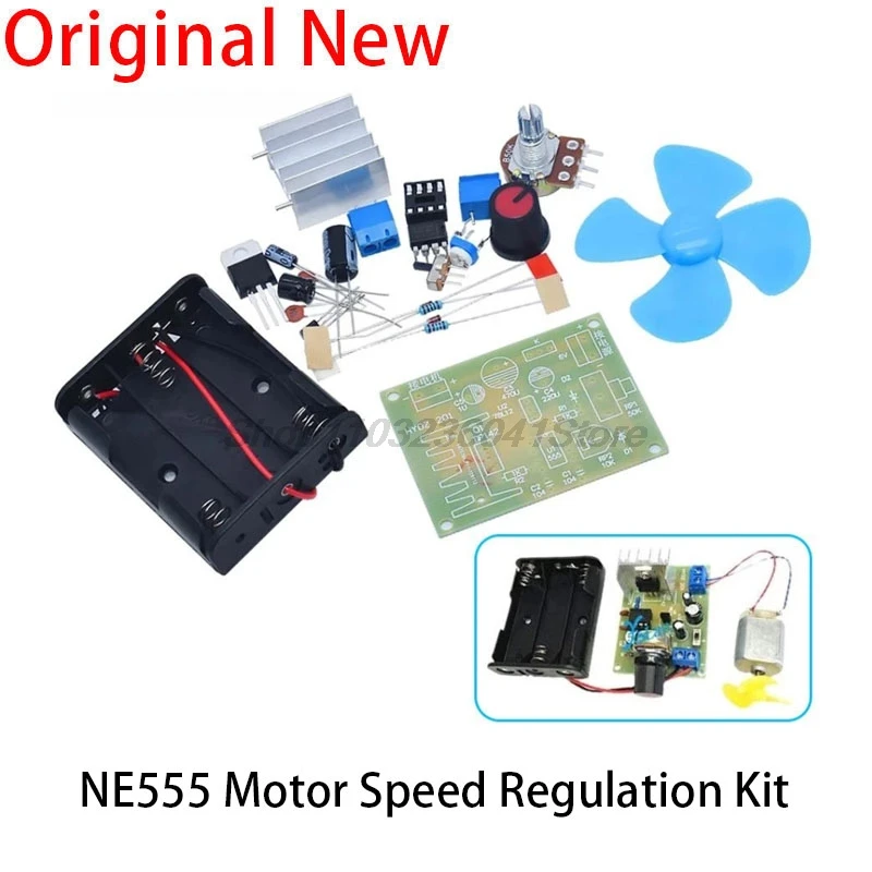 NE555 Motor Speed Regulation Kit Maker DIY Teaching Electronic Manufacturing Technology Test Assembly Training Welding