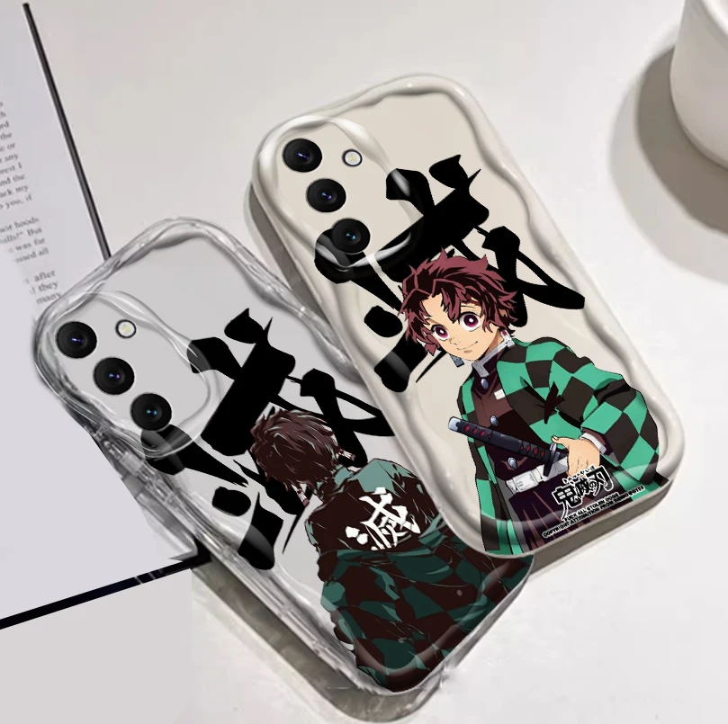 Japanese Anime D-Demon Slayer For Samsung A55 A54 A53 A52 A35 A34 A33 A32 A25 A24 A23 A22 A21S A15 A13 A14 5G Wave Oil Funda