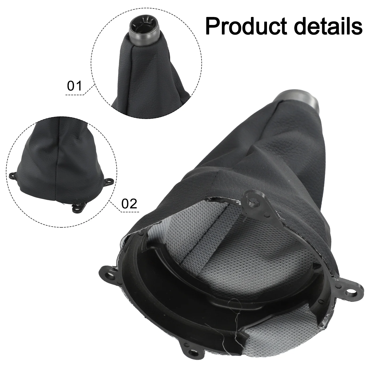 

Чехол для ручной коробки передач, пылезащитный чехол, материал ABS, центральное управление, подходит для простой установки, кожаная конструкция