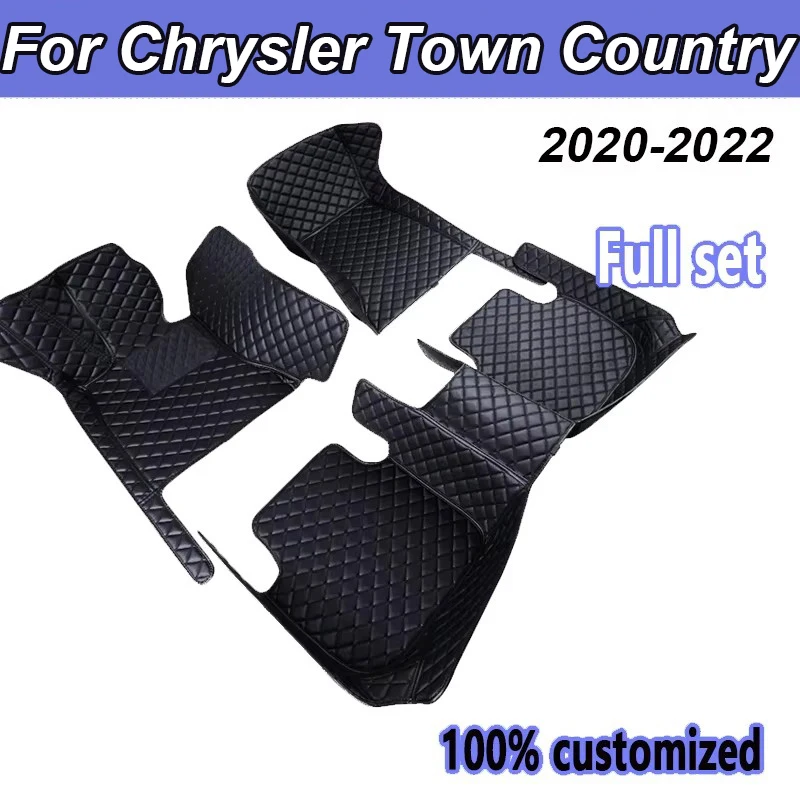 Custom Car Floor Mat For Chrysler Town & Country 7 Seat 2013~2016 Waterproof Protection Pad Carro Rear Trunk Floor Mat Car Acces