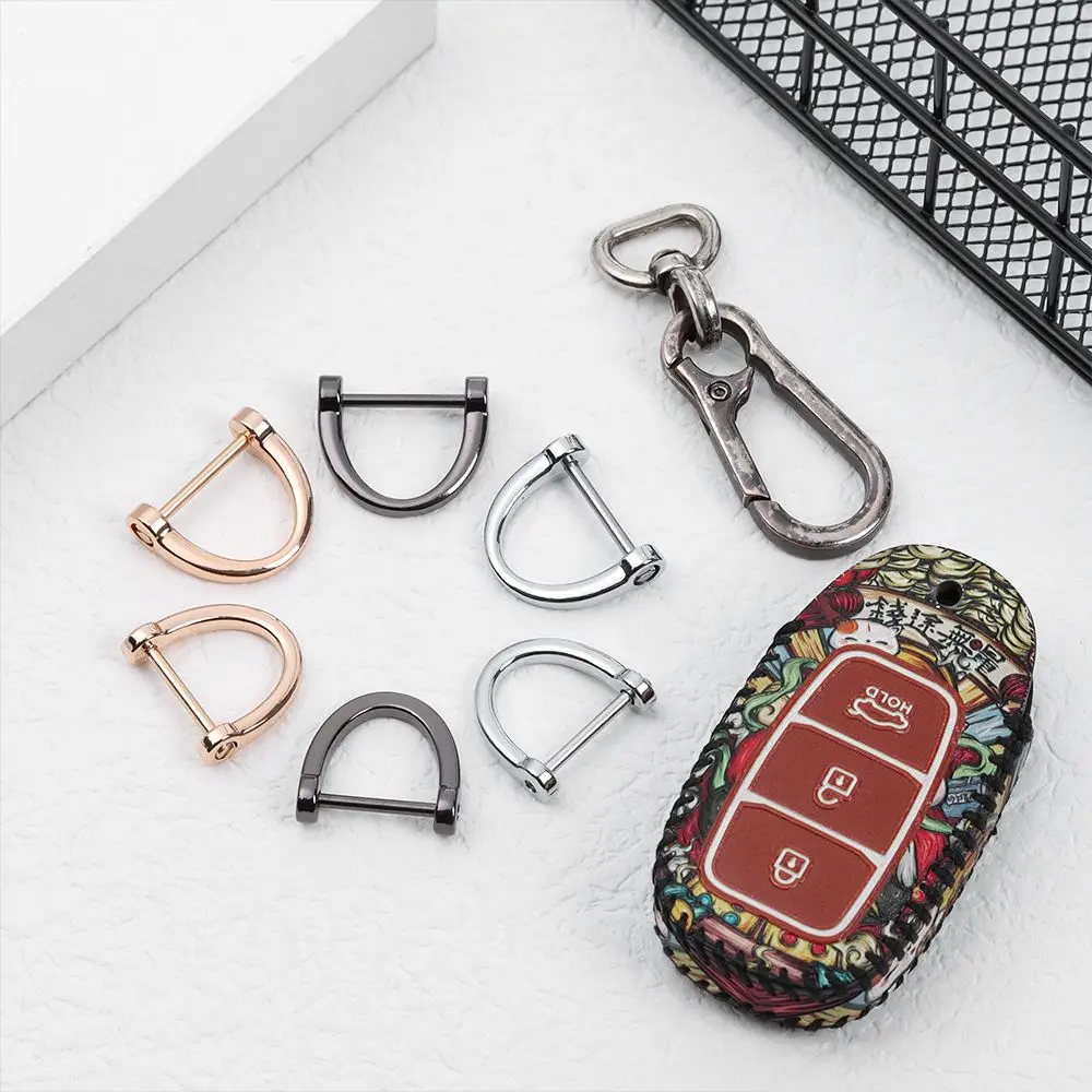 DIY Bag Strap Accessories Detachable Open Screw D Ring Buckle Leather Craft Clasp