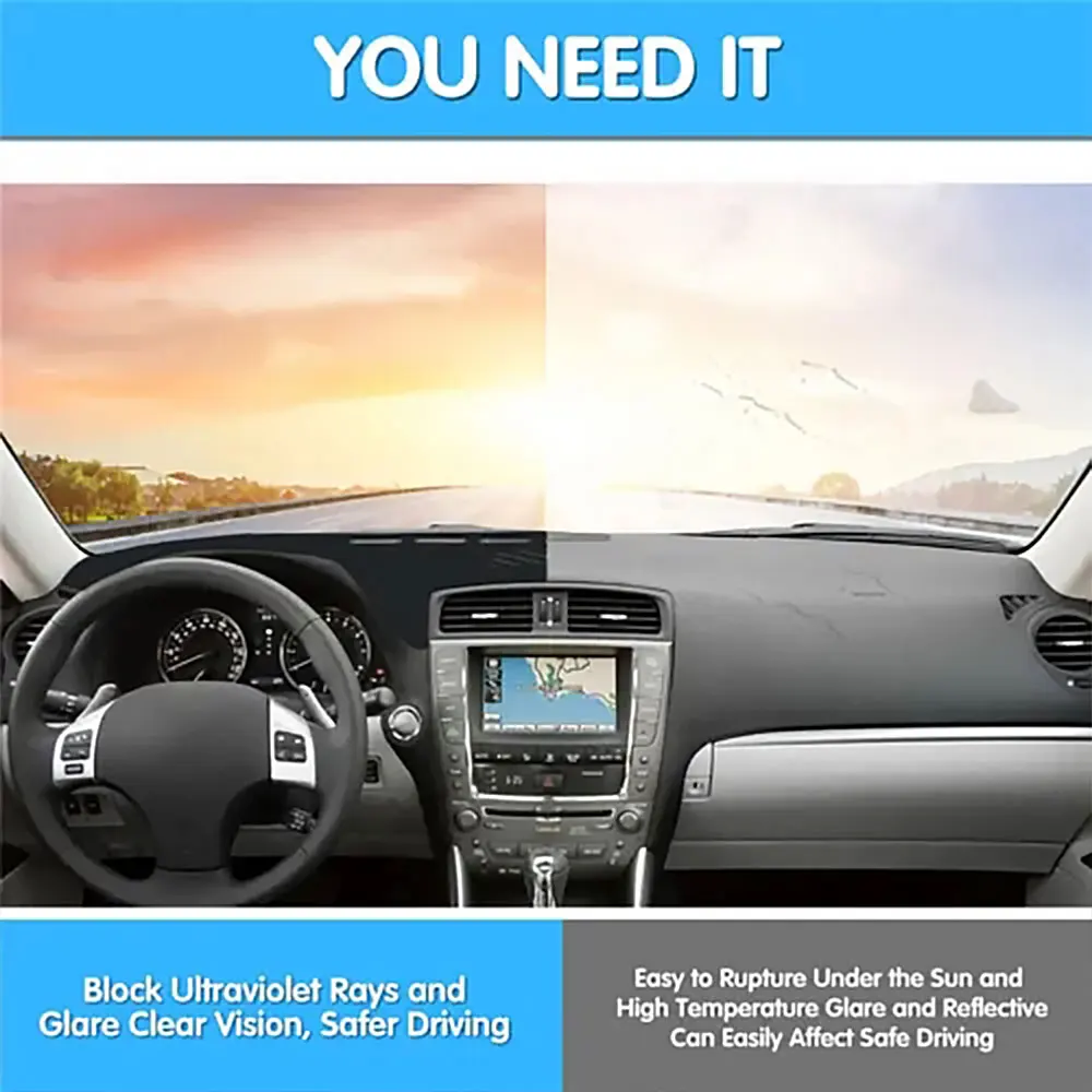 For Lexus IS250 IS350 2006 2007 2008 2009 2010 2011 Car Dashboard Cover Pad Anti-Slip Leather Car Interior Dash Board Mat Carpet