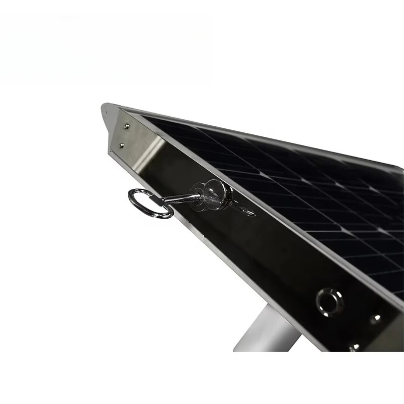 توفير الطاقة 60 واط 80 واط 100 واط ضوء الشارع الشمسي في الهواء الطلق LED IP65 مقاوم للماء الغسق إلى الفجر مصباح الطريق مع جهاز التحكم عن بعد