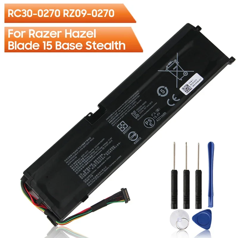 NEW Replacement Battery RC30-0270 RZ09-0270 For Razer Hazel Blade 15 Base Stealth 2019 Series Rechargeable Battery 4221mAh