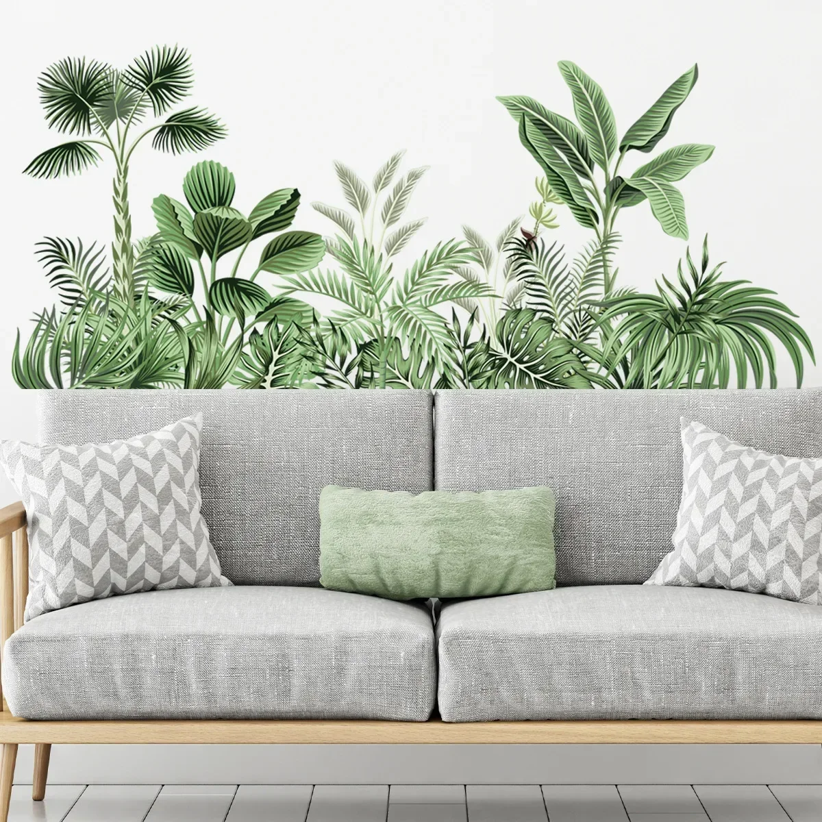 Large African Tropical Tree Wall Stickers Nursery Wall Decals for Kids Boys Room Bedroom Decoration Jungle Wallpaper Home Decor