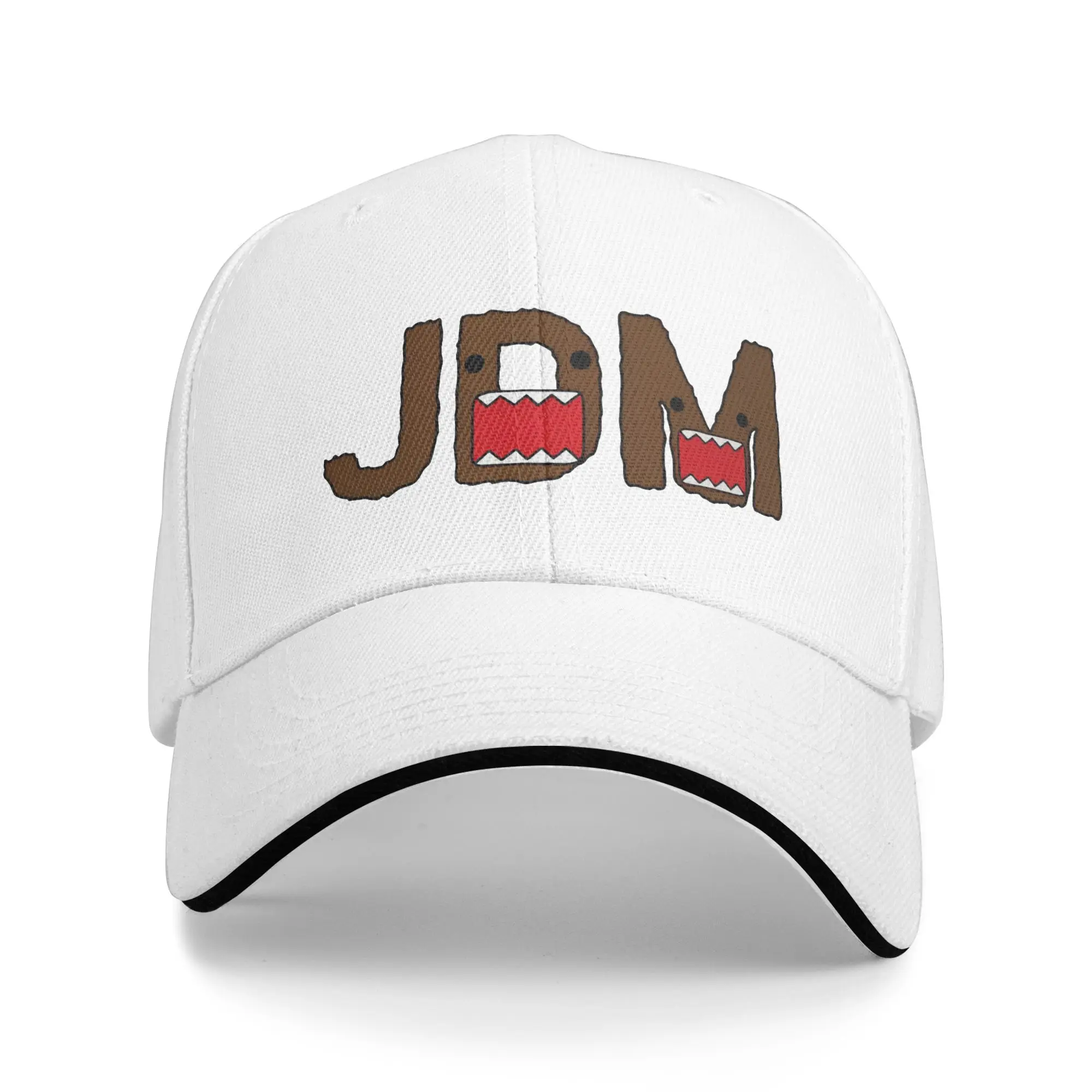 JDM Domo Kun Doll Face Sandwich Baseball Caps Classic Washed Cute Funny Headwear Men Women Workouts Gift Hat