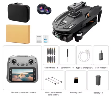 Professional GPS Drone 8K HD Camera 5G WiFi FPV 360° Obstacle Avoidance Brushless RC Quadcopter Large Screen Remote Control Airc