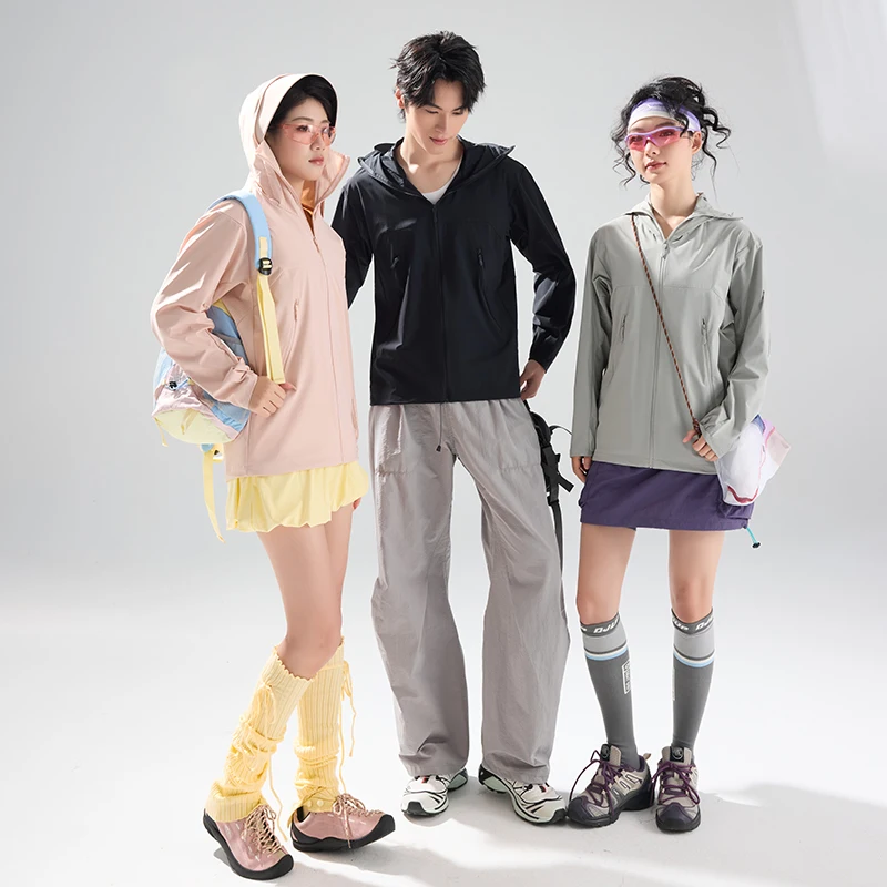 Summer Outdoor Fishing Casual Sweat Absorbing Quick Drying Sun Protection Clothing Couples Loose Comfortable UV Resistant Jacket