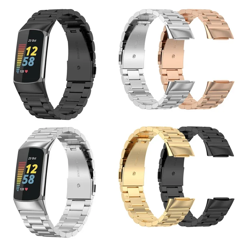 

Metal Stainless Steel Strap for Fitbit Charge 6 5 Band Watchband Metal Adjustable wristband bracelet Fitbit Charge 6 Straps