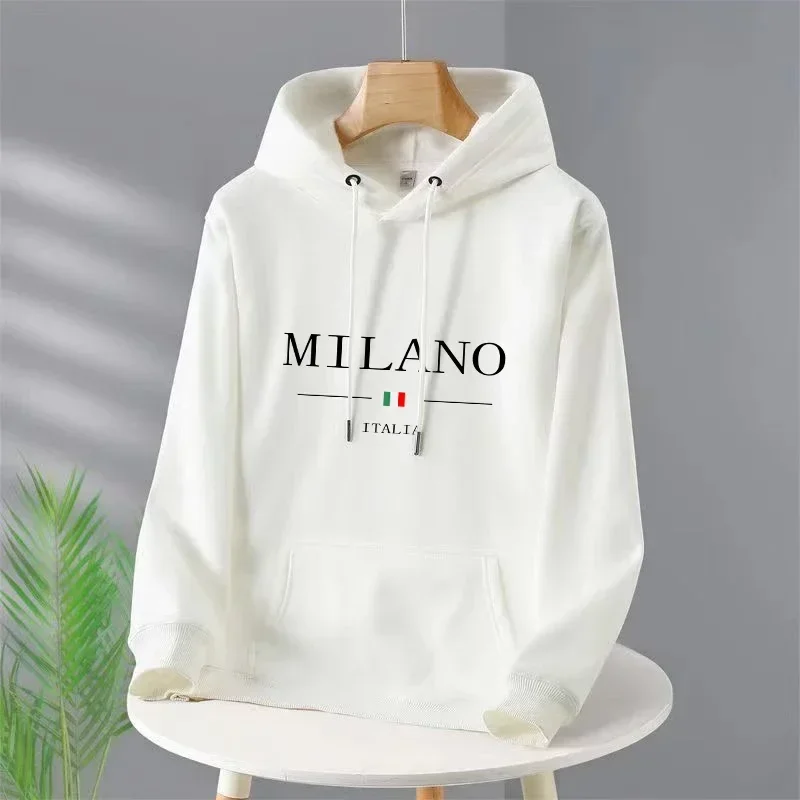 Luxury Brand Milan Fashion Hoodie Long Sleeve Pullover Hooded Sweatshirts Unisex Print Hoodie Casual Streetwear Clothing