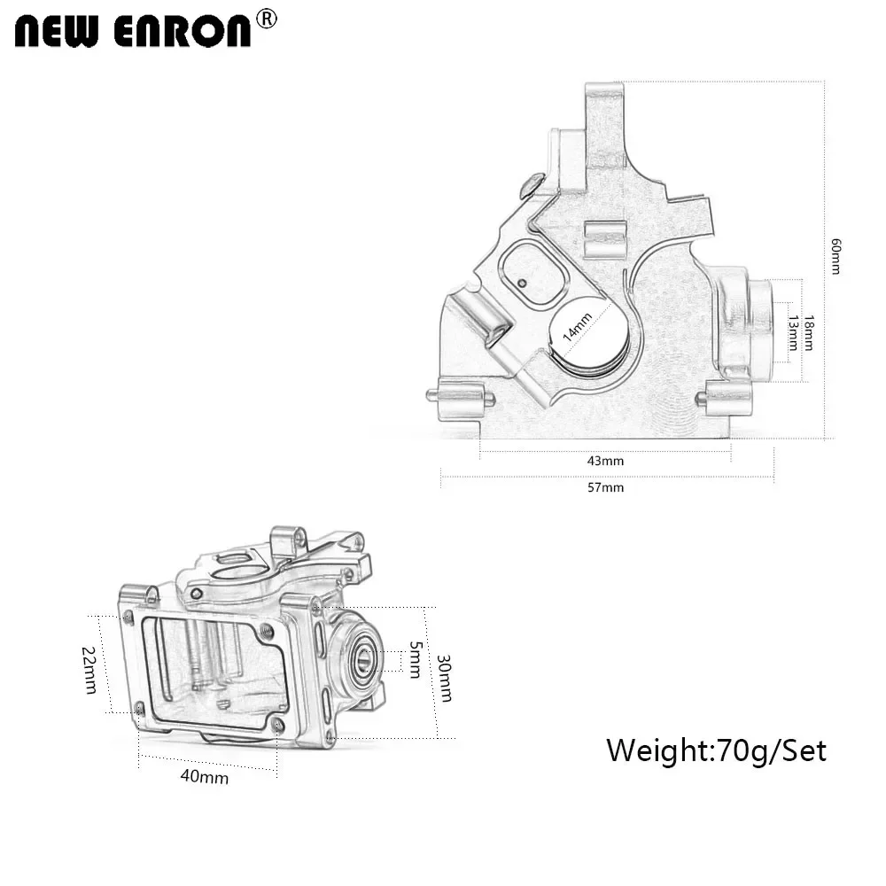 NEW ENRON Alloy #AR310427 AR310854 Differential Gearbox Case Set for RC Car ARRMA 1/8 Kraton Outcast Typhon Infraction Notorious