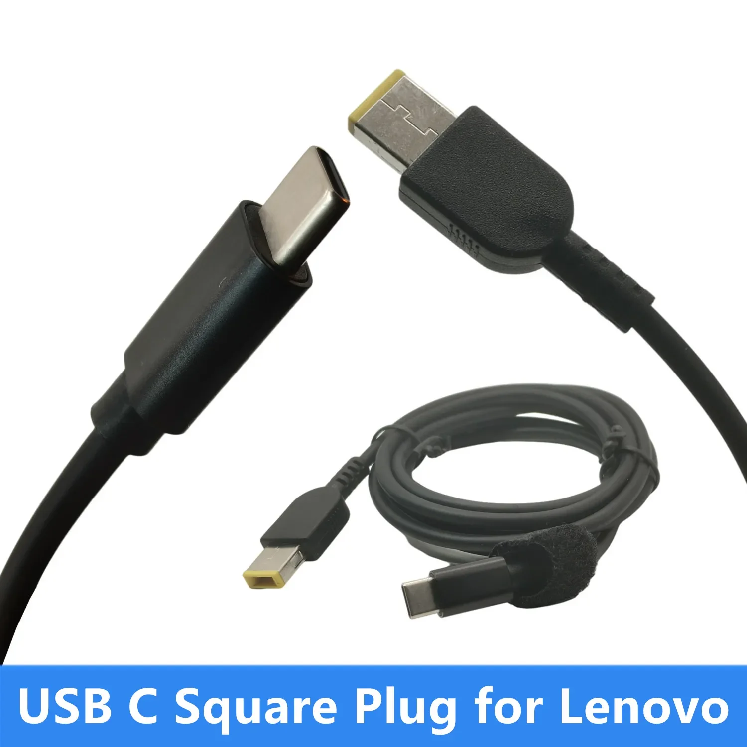 65W Type C USB-C to Rectangle 11.0x4.5mm Power Plug PD Emulator Trigger Charge Cable for ThinkPad X1 Carbon 1.5M