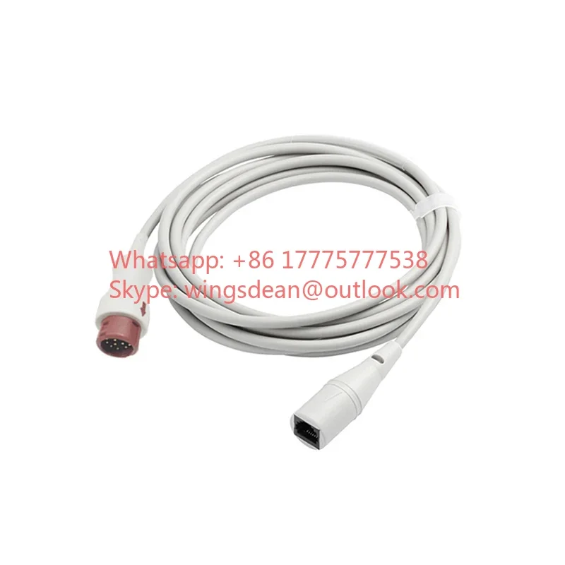 

Compatible with Philips Mindray 12pin Monitors IBP Cable To Argon BD Edward Medex Abbott Smith PVB Utah Pressure Transducers