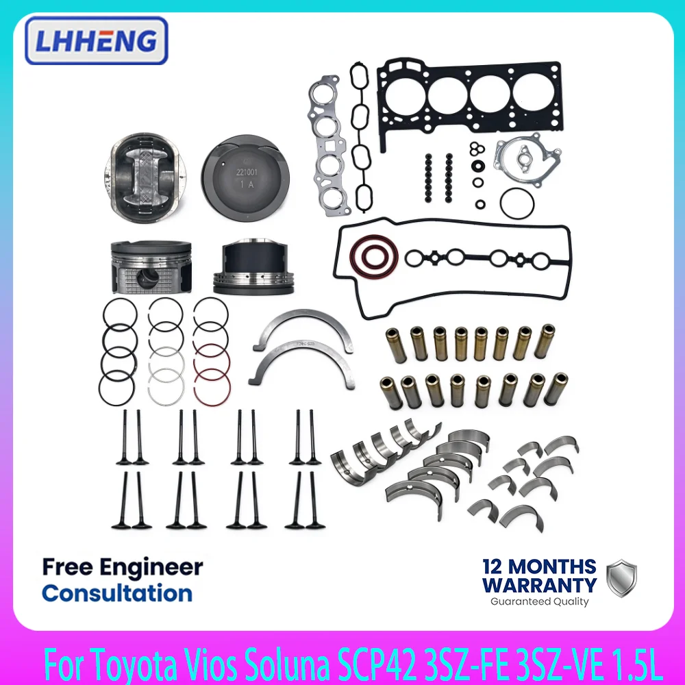 Engine Overhaul Kit For Toyota Vios Soluna SCP42 3SZ-FE 3SZ-VE 1.5L 04111-BZ600 04111-BA171