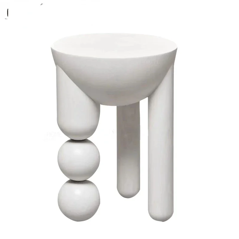 Cute Beautiful Flower cute side table and white wood Occasional Table