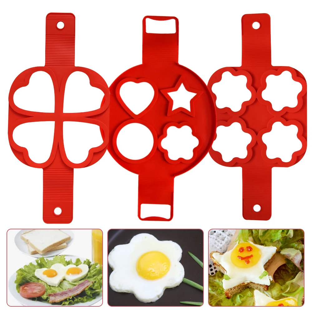 Egg Pancake Ring Nonstick Pancake Maker Mold Silicone Egg Cooker Fried Egg Shaper Omelet Moulds for Kitchen Baking Accessories