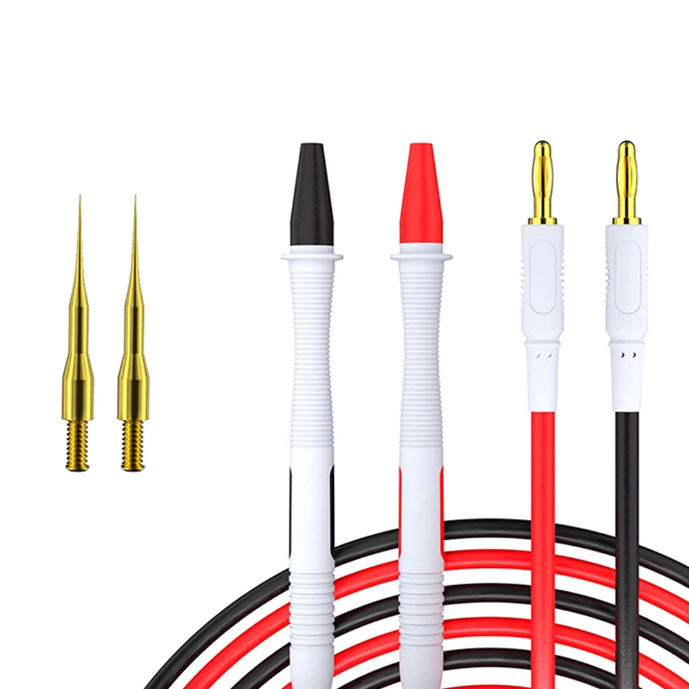 For Precise Electronic Repair Red And Black Precision Silicone Test Leads Multimeter Extra Fine Pinpoint Accuracy