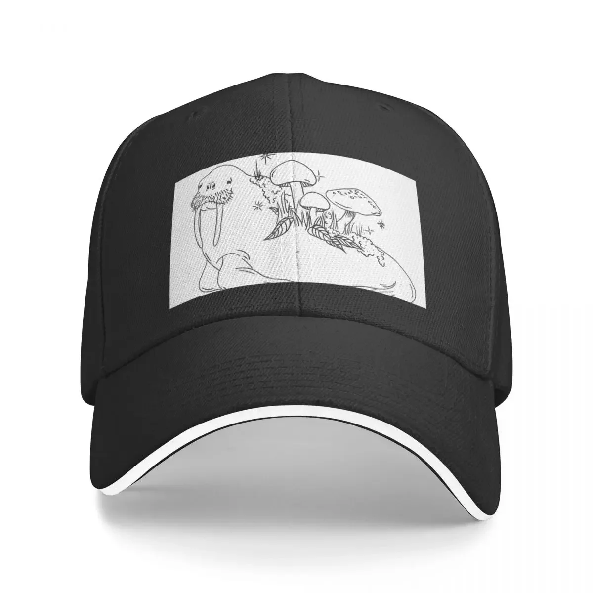 

Walrus Magic Baseball Cap Hat Beach Fishing cap black Elegant Women's Hats Men's