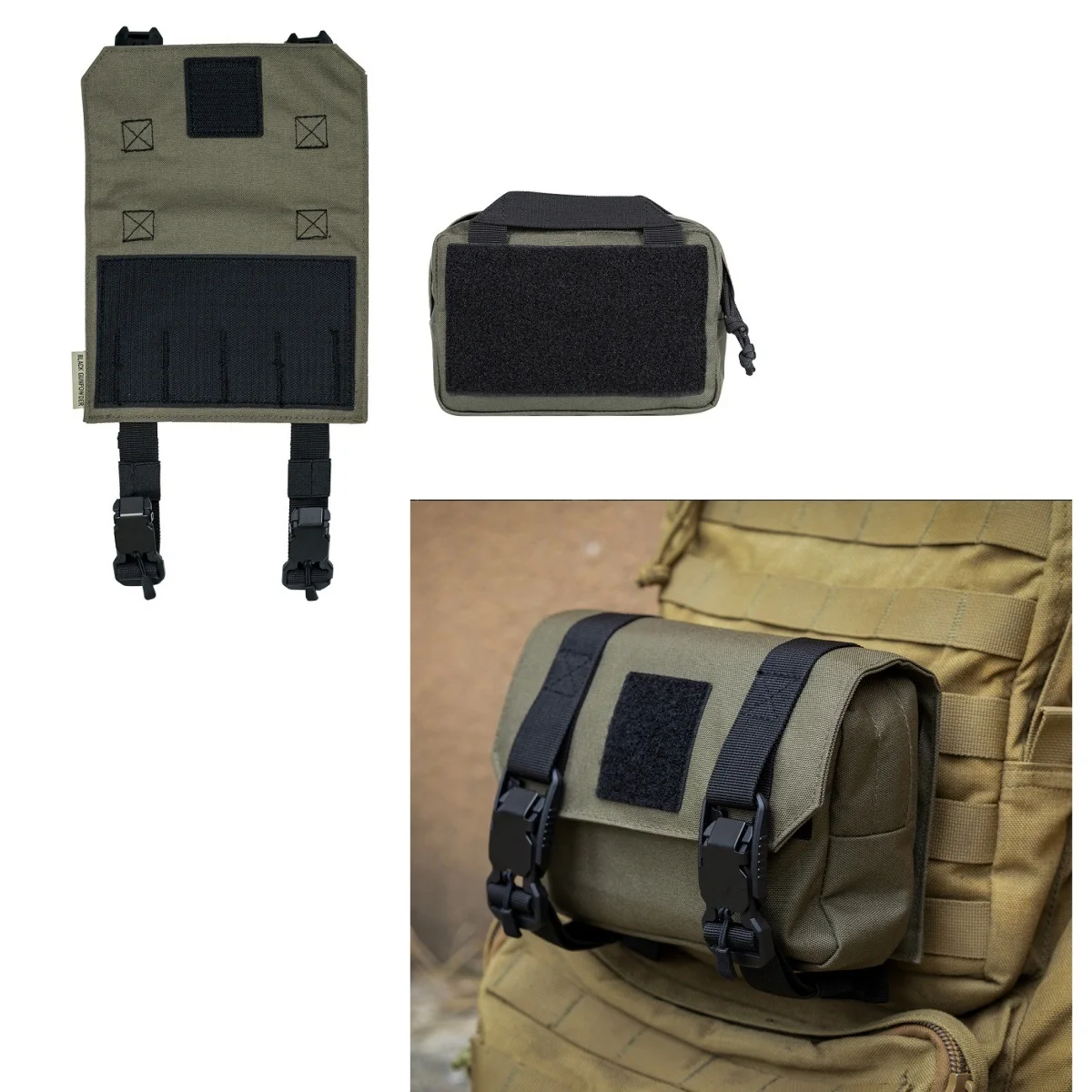 Subsystem Split Tactical Vest Belt Quick Retrieval Accessory Bag MOLLE Miscellaneous Bag