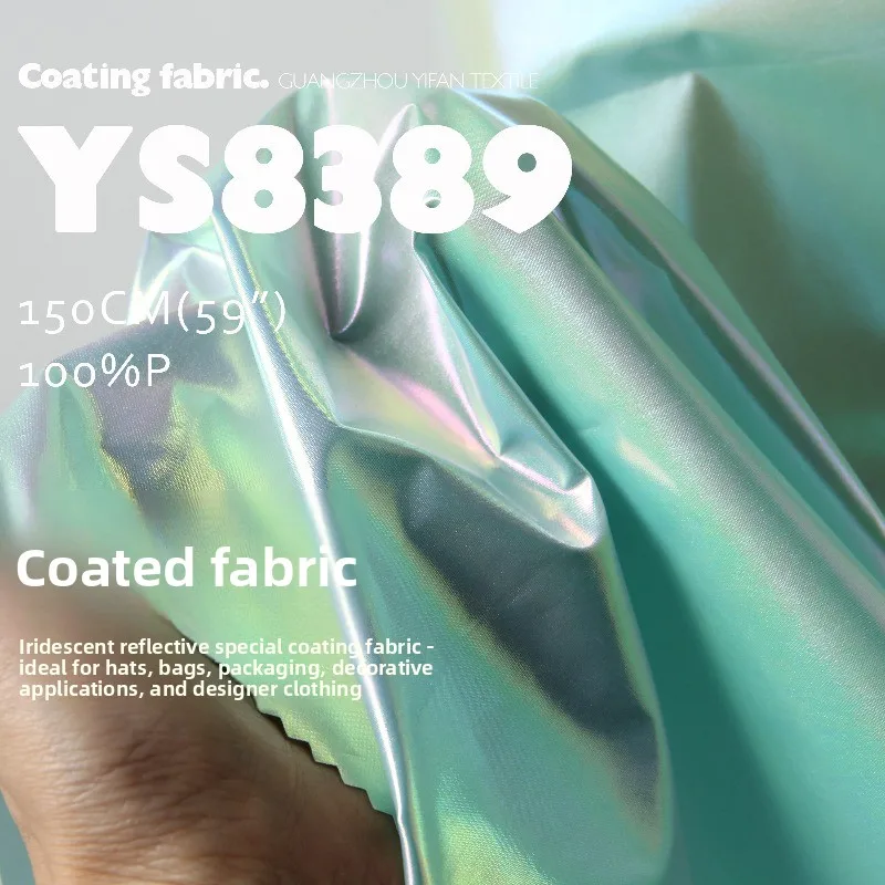

Iridescent Reflective Coated Fashion Fabric for Hat Bag Decoration Clothing Design Cloth Handmade Diy Sewing Material Fabrics