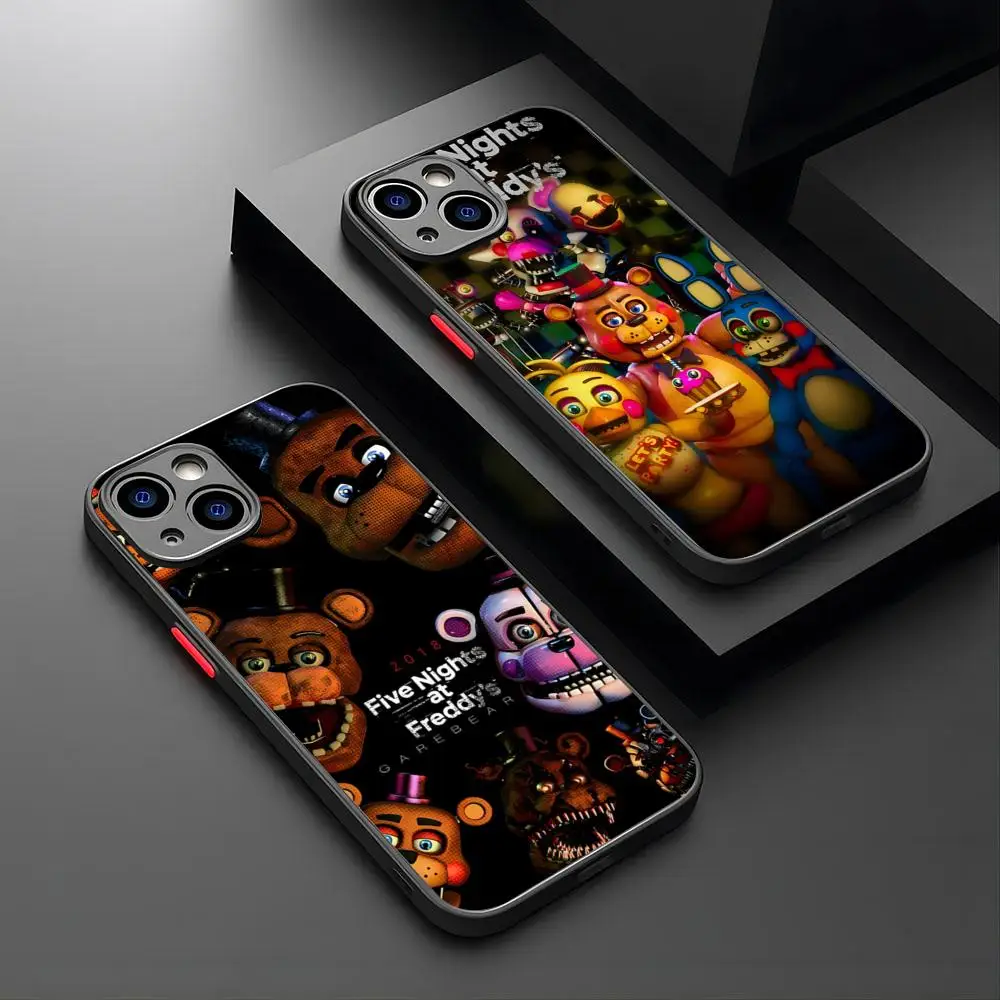 Fnaf Five-nights-At-Freddys Phone Case luxury peaceful For iPhone 15 14 12 13 11 Pro XR XS Max Mini X 7 8 Plus matte shell Cover