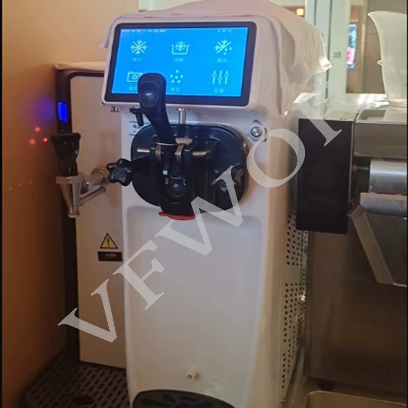 Commercial Automatic Yogurt & Soft Serve Ice Cream Maker 220V with LCD Display Compressor for Bakeries for Milk