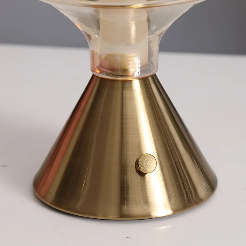 Nice Rechargeable Decorative Table Lamp Nordic Minimalist Retro Glass Night Lights