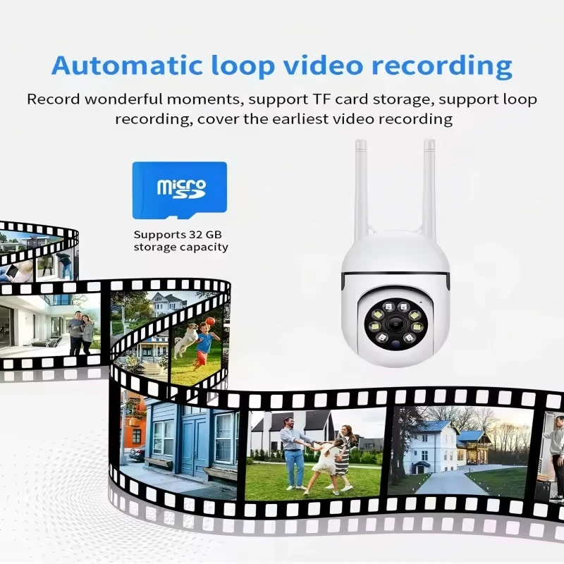 

5MP PTZ WiFi Security Camera, 4X Zoom, AI Tracking, Two-Way Audio, Color Night Vision, Wireless Home Surveillance IP Camera