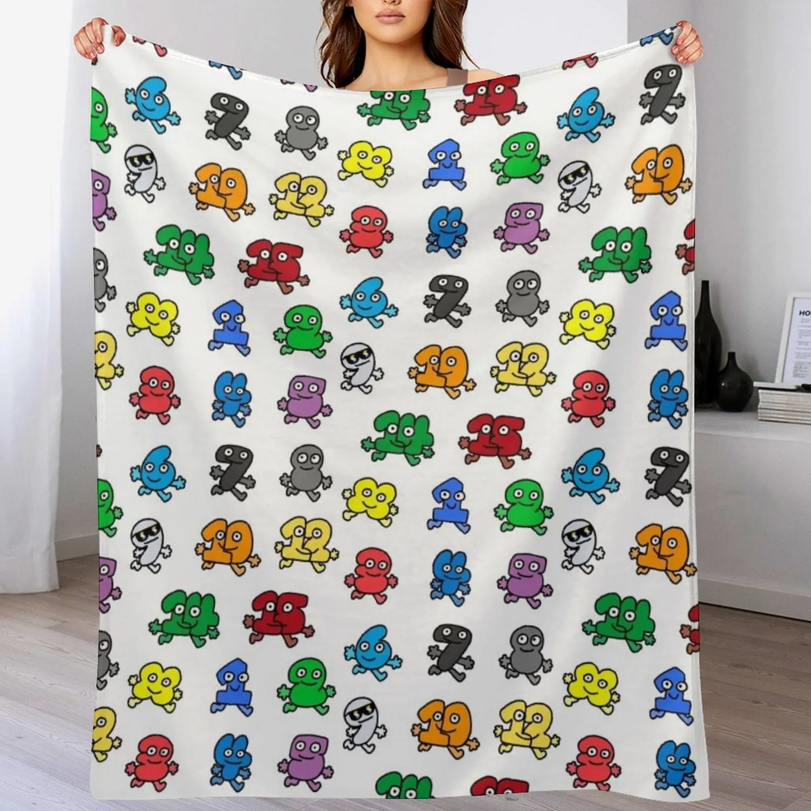

All Algebralien Pack BFDI Throw Blanket Bed warm for winter Blankets For Baby halloween Blankets