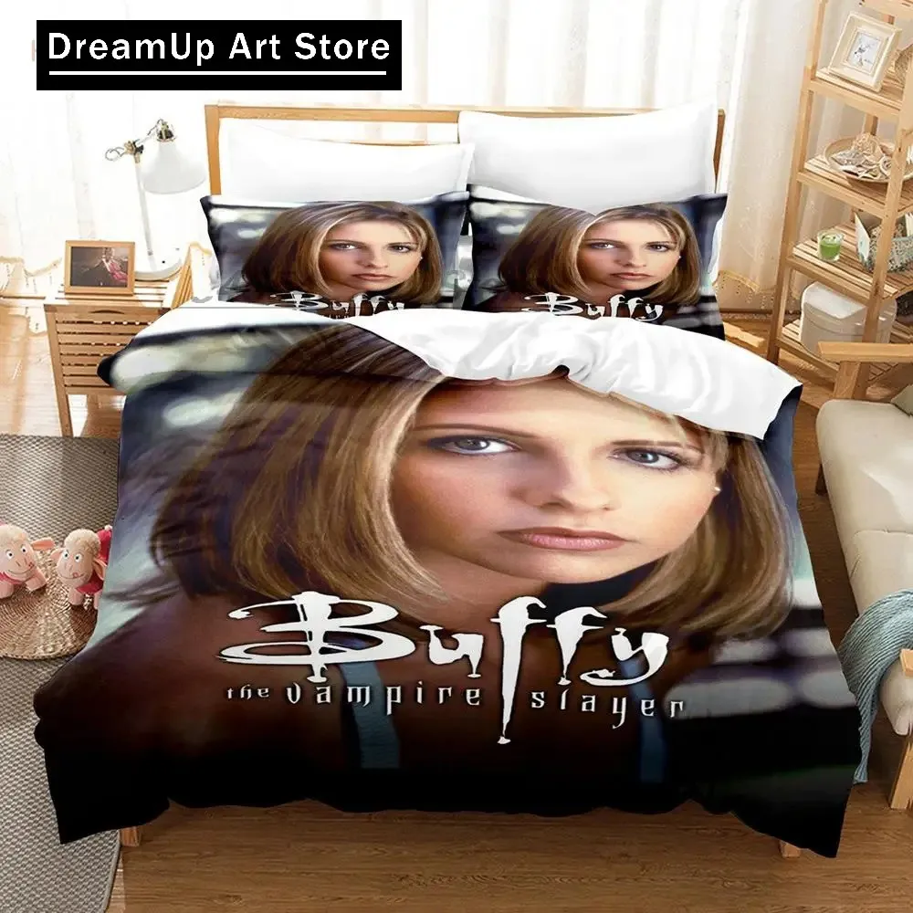 3D Print Buffy the Vampire Slayer Bedding Set Boys Girls Twin Queen King Size Duvet Cover Pillowcase Bed boys Adult Bedroom