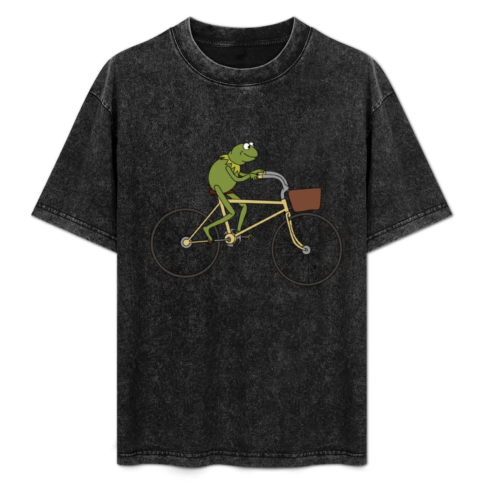 

Kermit riding a bike T-Shirt kawaii clothes anime clothes men clothes