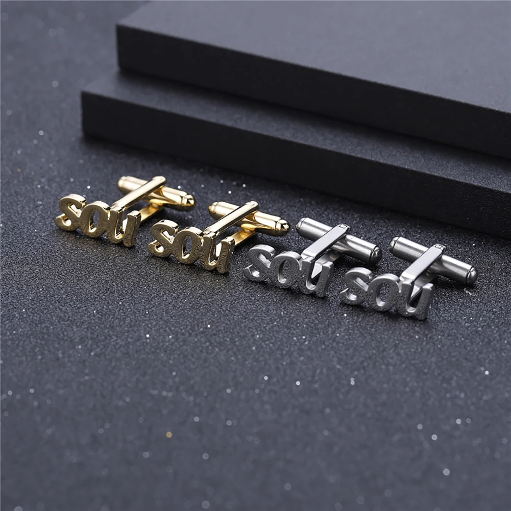 Custom Engraved Name Initials Cufflinks Men's Buttons Wedding Gifts for Men Personalized Shirt Letter Cufflinks Cuff Accessories