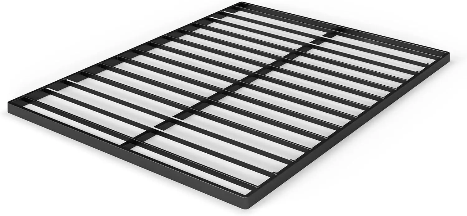 Quick Lock Bunkie Board, Box Spring & Bed Slat Replacement, Metal Frame with Steel Slats, Easy Assembly, Queen