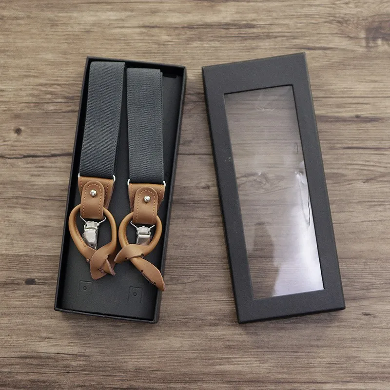 Yapher Retro Men's Detachable Suspender Clips Removable Elastic Braces Anti-Slip Clips for Jeans & Dress Pants Accessories