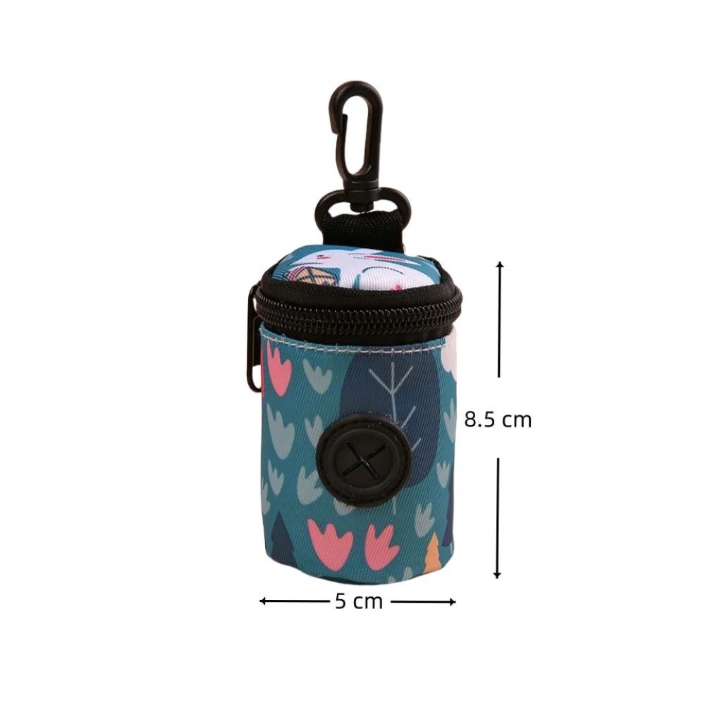 Hangable Dog Poop Bag Dispenser Portable Dogs Walking Accessory Waste Bag Holder Cute Zipper Garbage Bags Organizer Pet Supplies